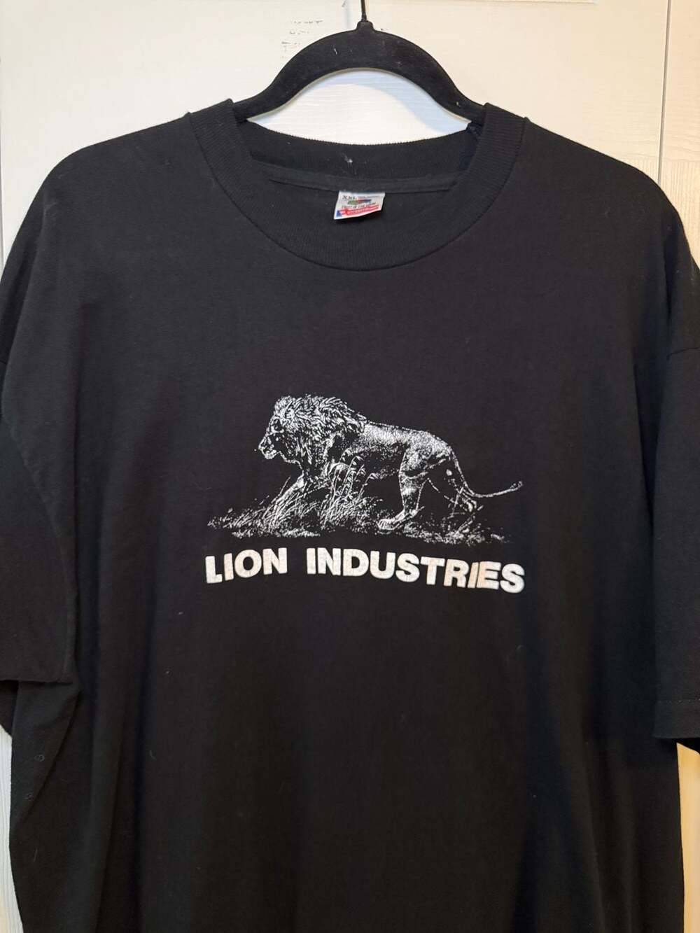 Fruit Of The Loom Lion Industries T-Shirt Size XXL Black Graphic Cotton USA